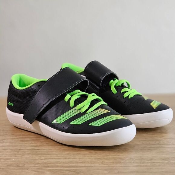 Adidas Adizero Shotput Track & Field Shoes Women's 7 Black Green White GY8393 - Picture 4 of 16
